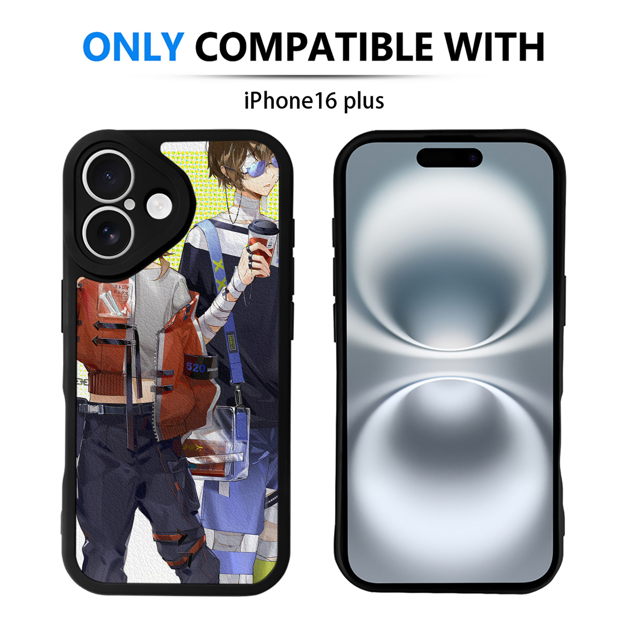 （画像用） 文豪ストレイドッグス Bungo Stray Dogs 【iPhone 16シリーズ対応】シリコンスマホケース（レザー調） 材質：シリコン